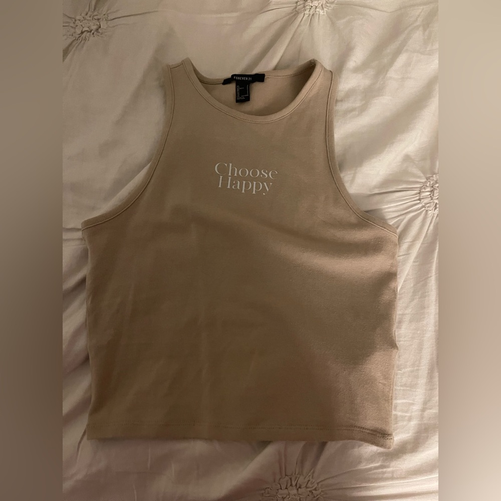Chose Happy tank top